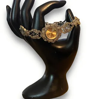 Vintage Regency Marcasite Filigree Band Watch thumbnail 3