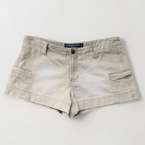 Vintage Periscope Y2K Khaki Cargo Shorts Low Rise Utility Mini Shorts 11 Bratz thumbnail 2
