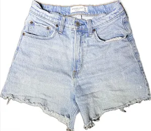 Abercrombie & Fitch Curve Love The Dad Short High Rise Jean Shorts 26/2 thumbnail 1
