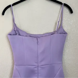 HOUSE OF CB 'Helena' Orchid purple‎ lavender Satin Midi Dress /Size XS NWOT thumbnail 10
