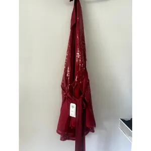 Abercrombie & Fitch Red Sequin Wrap Mini Dress NWT Size XL thumbnail 5