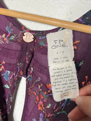 Free People FP One Purple Asymmetrical Hem Livia Maxi Dress Boho Summer READ thumbnail 11