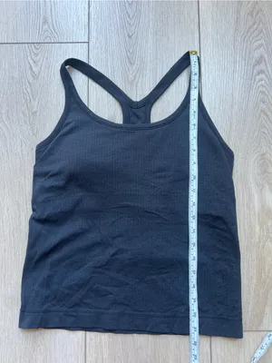 Lululemon Ebb to Street Tank Ribbed Black Size 10 thumbnail 7