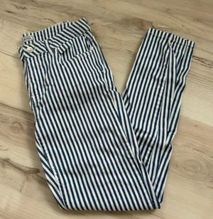 Pimkie Striped Straight Leg Jeans - Blue and White thumbnail 1
