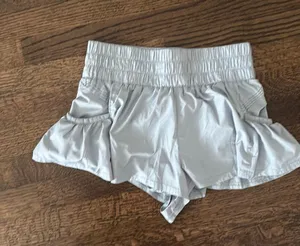 Grey Free People Get Your Flirt On Shorts thumbnail 1