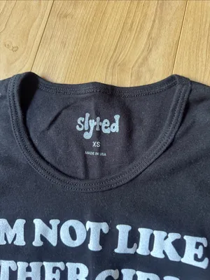 Stylized Black Graphic Tee - "I'm Not Like Other Girls I'm Worse" thumbnail 2