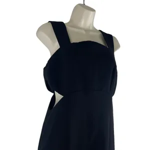 Jill Stuart Square Neck Waist Cut Out Evening Gown Maxi Dress Black Size 4 thumbnail 5