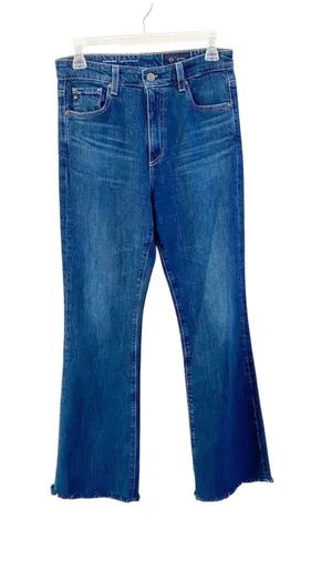 AG Alexxis‎ Boot Jeans 27R High Rise Vintage Fit Raw Hem Flare Premium Denim thumbnail 1