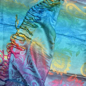 Festival bohemian rainbow large scarf wrap thumbnail 8