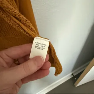 Dreamers Mustard Gold Open Cardigan L Lightweight Cotton Blend thumbnail 3