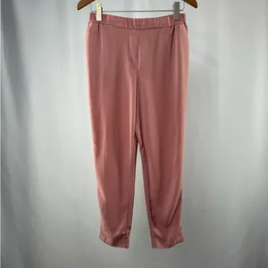 Anthropologie the Essential High Waist Pull-On‎ Trouser in Pink Crepe Size XS thumbnail 4