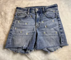American eagle hi rise daisy shortie shorts 2 thumbnail 1