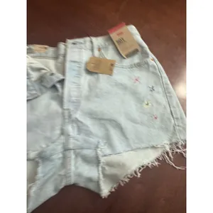 Levi’s 501 Women’s Cut Off Denim Shorts Size W31 Embroidered thumbnail 3