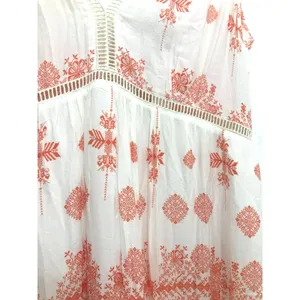 BB Dakota Havana Floral Maxi Dress NWT Size 10 White Peach Boho V-Neck thumbnail 7