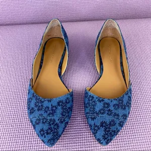 Tommy Hilfiger Naria 3 Floral Denim D'Orsay Ballet Flats Blue 6‎ thumbnail 3