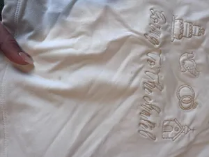 Bridal embroidered white crop top thumbnail 3