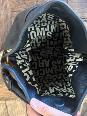 Marc by Marc Jacobs Black Leather Hobo with Gold Hardware thumbnail 4