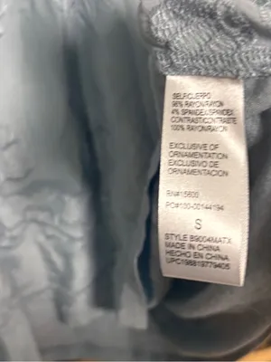 Democracy blue embroidered top size small thumbnail 5