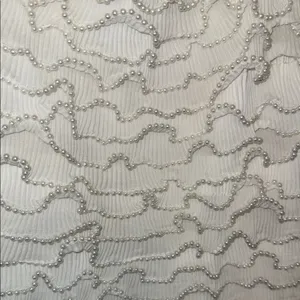 NWOT Special Gianni Bini Strapless White Pearl Ruffle Trimmed and Textured Dress thumbnail 4