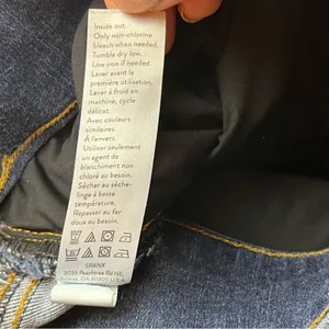 Spanx Skinny Jean Womens Large Blue Distressed Pull-on‎ Stretch Blue Denim thumbnail 5