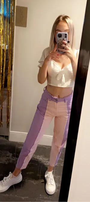 Adika Two Colored Mom Jeans thumbnail 2