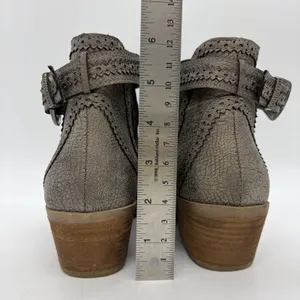Very G Womens 8 Boots Western Cutout Ankle Pewter Gray Buckle Country Festival thumbnail 5