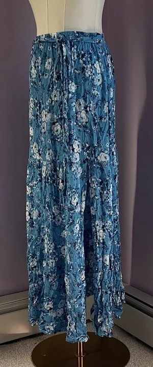 Miami Blue Floral Maxi Skirt thumbnail 1
