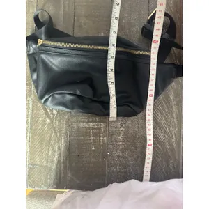 Unbranded Black‎ Faux Leather Zipper Bum Bag Leopard Print Lined thumbnail 5