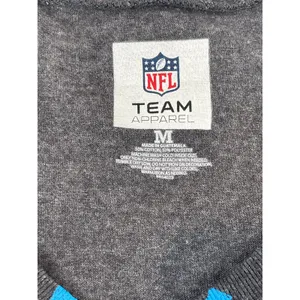 NFL Team Apparel Womens Gray Carolina Panthers V Neck Tee Shirt Size M thumbnail 3