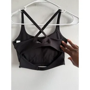 Alphalete Womens Black Square Neck Cross Back Sports Bra Size Small Activewear thumbnail 2