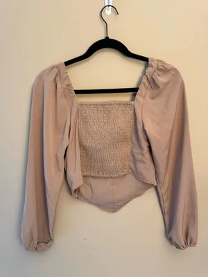 Long-Sleeve Sweetheart Corset Top thumbnail 2