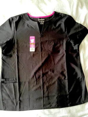 Scrubstar Scrub Top-Black-XL-NWT thumbnail 3