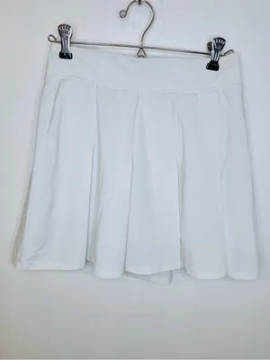 Abercrombie & Fitch White Tennis Skirt with Built-In Shorts Athletic Pleated S thumbnail 2