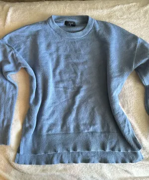 Tahari Light Blue Women's Crewneck Sweater Size M Preppy Twee thumbnail 1