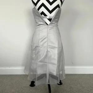 Source Unknown Silver Chiffon Mini Party‎ Dress thumbnail 4