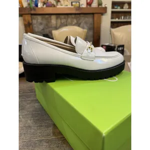 Sam Edelman Womens Tully White Patten Size 10‎ Lug Sole Equestrian thumbnail 4