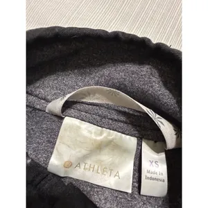 Athleta Womens‎ XS Black Gray Ruffle Full Zip Running Jacket Thumbholes Pockets thumbnail 5