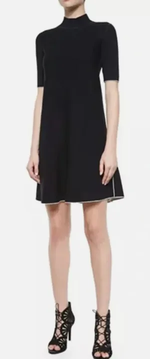 THEORY Lakelyn Evian Wool‎ Mockneck Mini Dress Medium thumbnail 1