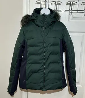 Salomon Stormcozy Puffer‎ Ski Snow Boarding with removable hood or fur trim L thumbnail 1