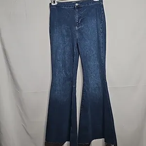 Free People We The Free Just float penny flare wide leg bell bottom jeans sz 28 thumbnail 5