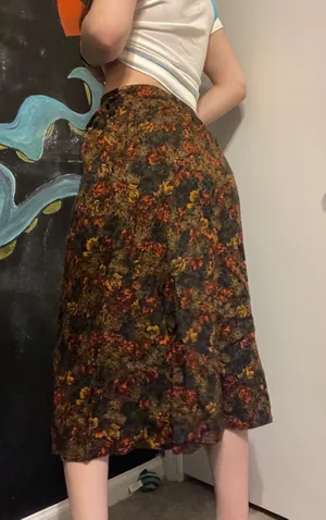 The Vintage Shop floral midi skirt thumbnail 3