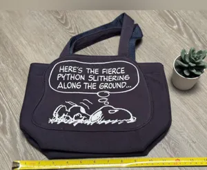 snoopy peanuts tote hand bag Blue thumbnail 1