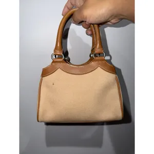 Vintage Fossil Canvas Purse Handbag Woven Handle Baguette Womens Y2K P thumbnail 4