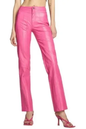 I.AM.GIA Pink Faux Leather Straight Leg Pants XS thumbnail 1