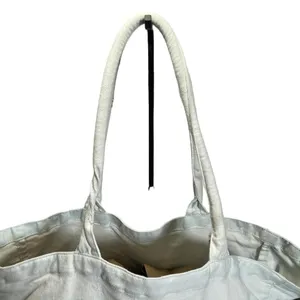 Athleta Tote Bag Blue Ombre Large Cotton Canvas Shopping Bag 19x13 Athleisure thumbnail 6