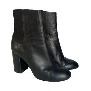 Rag & Bone Black Leather Chelsea Ankle Boots Block Heel Women’s EU 39 / US 8.5 thumbnail 2