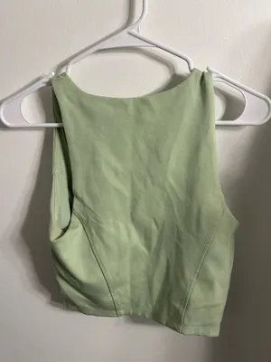 Sunday Best Aritzia Light Green Squareneck Crop Top thumbnail 4