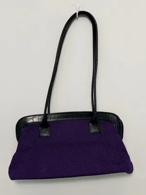 The Sak Original Vintage crochet medium shoulder bag in plum purple thumbnail 6