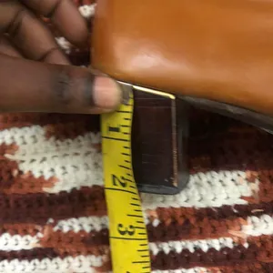 Vintage 90s Golden Brown Tan leather knee-high riding boho equestrian boots kitten heels hippie indie thumbnail 7