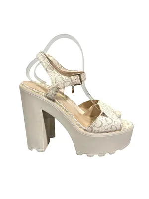 Vintage Guess 90s Y2k Chunky Platform Heels Size 10 thumbnail 2